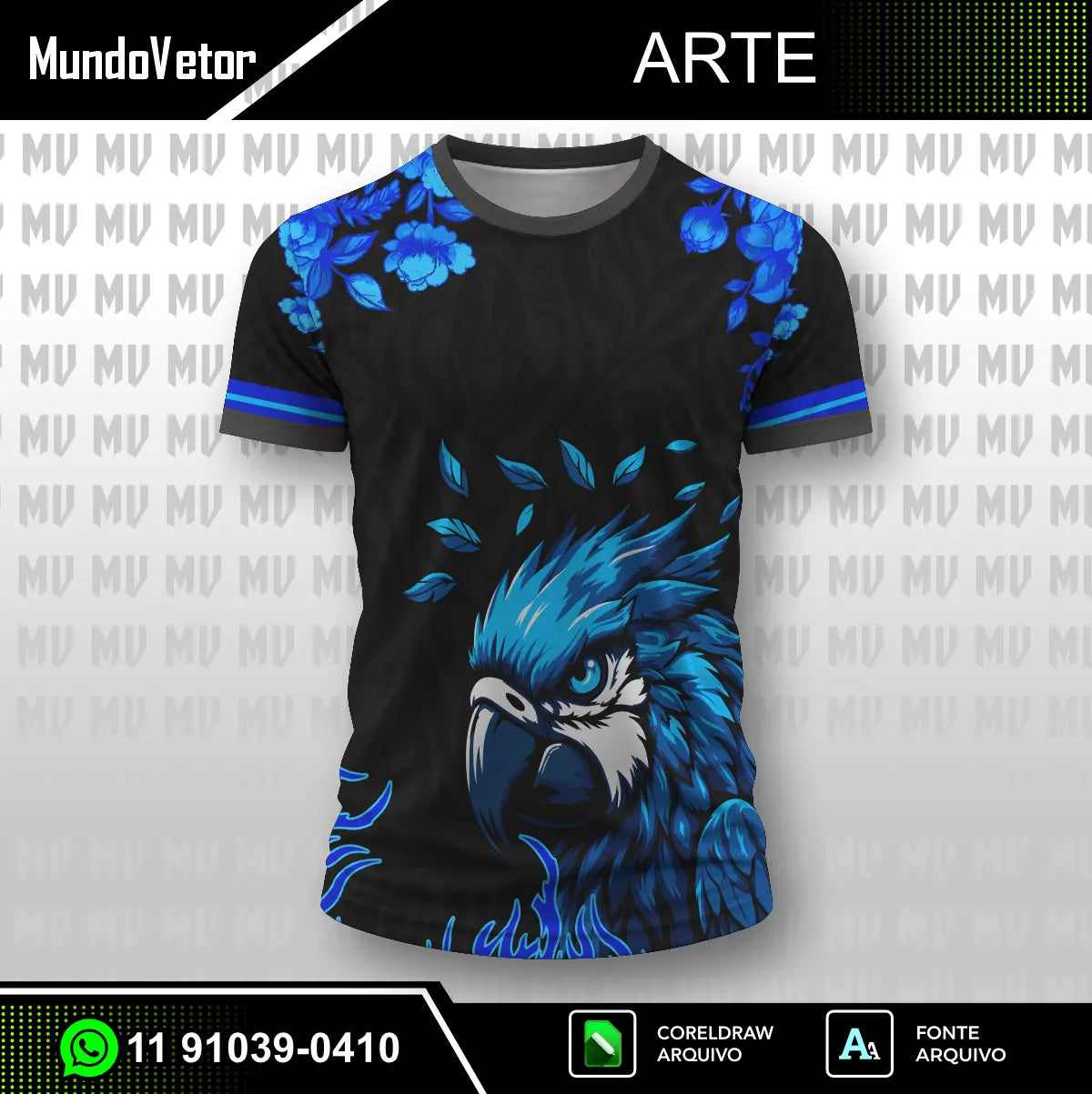 Arte Camisa Interclasse Arara Azul 2