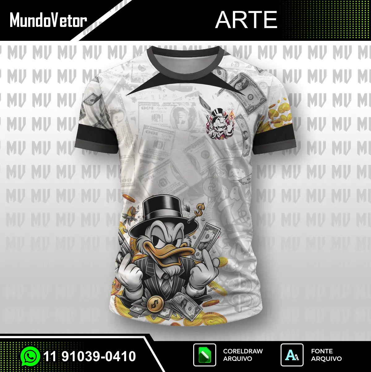 Arte Camisa Interclasse Tio Patinhas