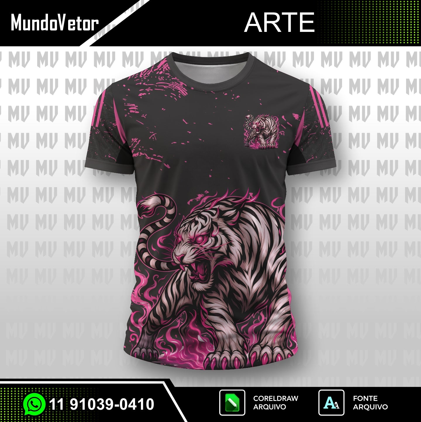 Arte Digital Tigre Fucsia 2026 - Interclasse