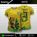 Arte Digital Camisa Seleção Brasileira Onça Copa 2026