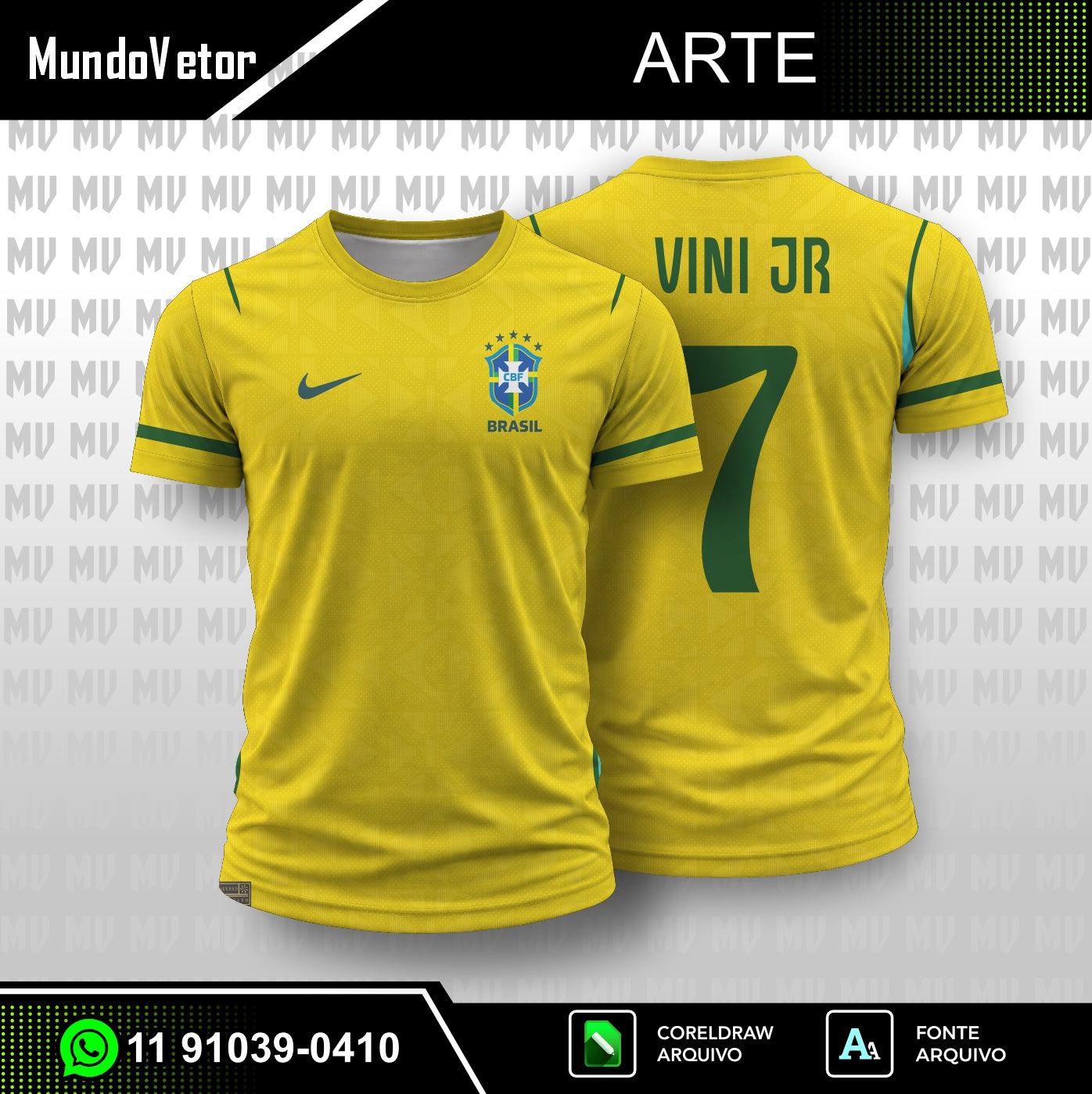 Arte Digital Camisa Seleção Brasileira Titular 2026.2027