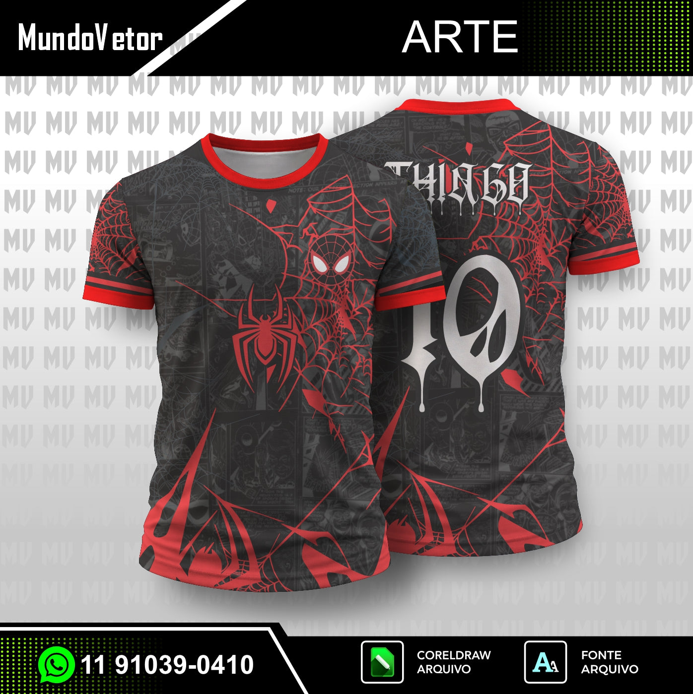 Arte Digital Camisa Interclasse SpiderMan