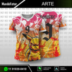 arte digital camisa estampa vetor pikachu pokemon