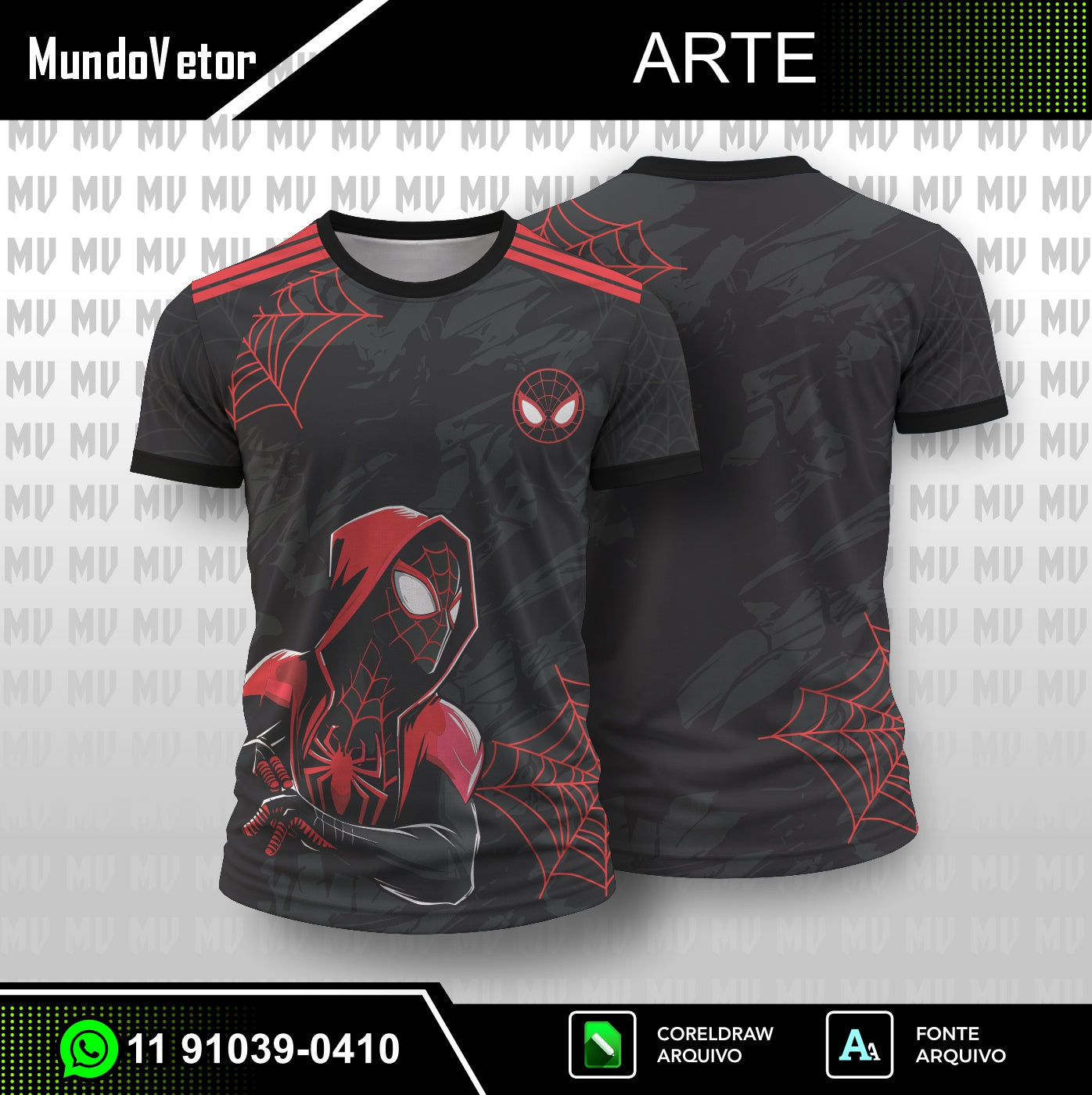 Arte Digital Camisa Interclasse SpiderMan - RED
