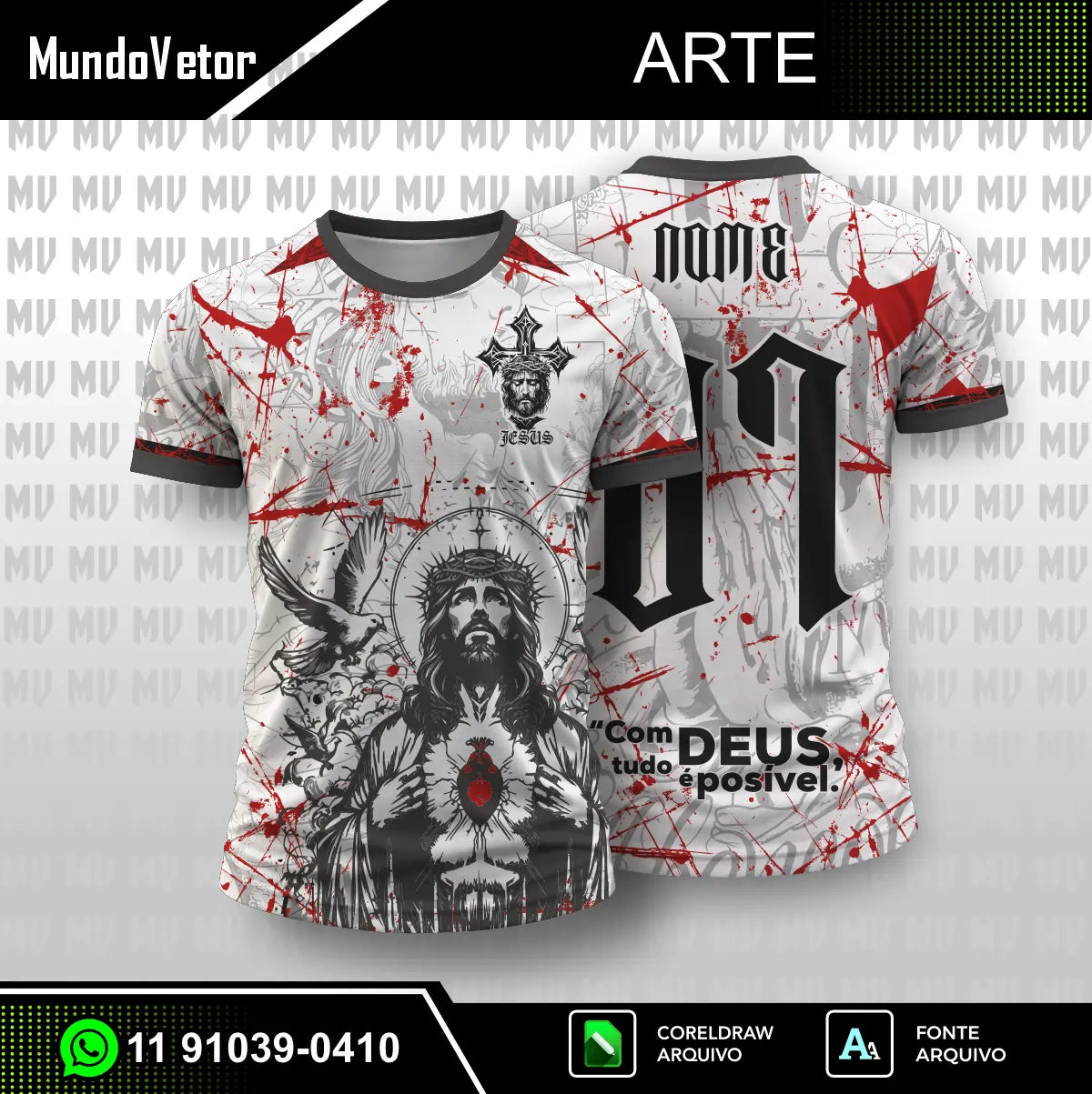 Arte Camisa Interclasse Jesus