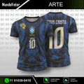 Arte Digital Camisa Seleção Brasileira Jesus 2026.2027 Azul