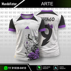 Arte Digital Camisa Interclasse Lobo Uivante