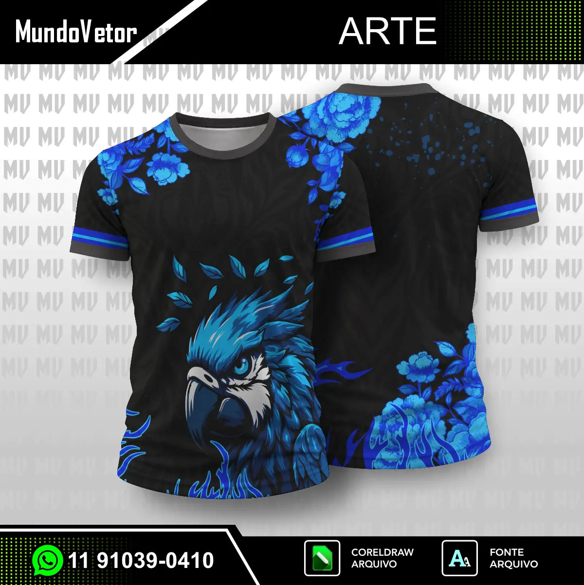 Arte Camisa Interclasse Arara Azul 2