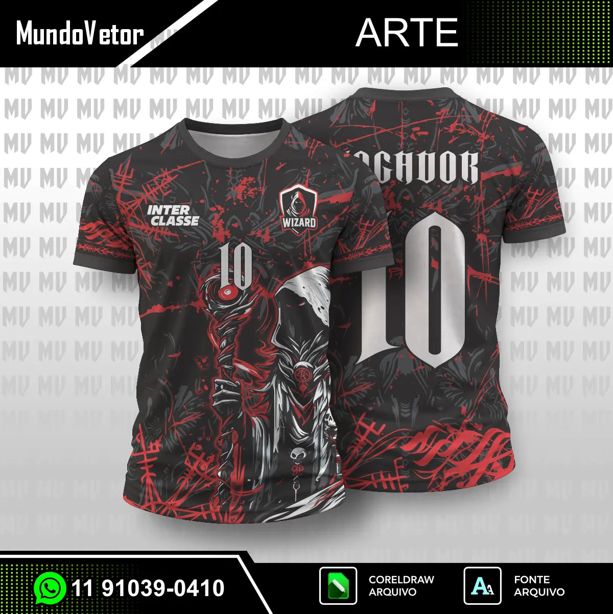 Arte Camisa Interclasse Mago Red