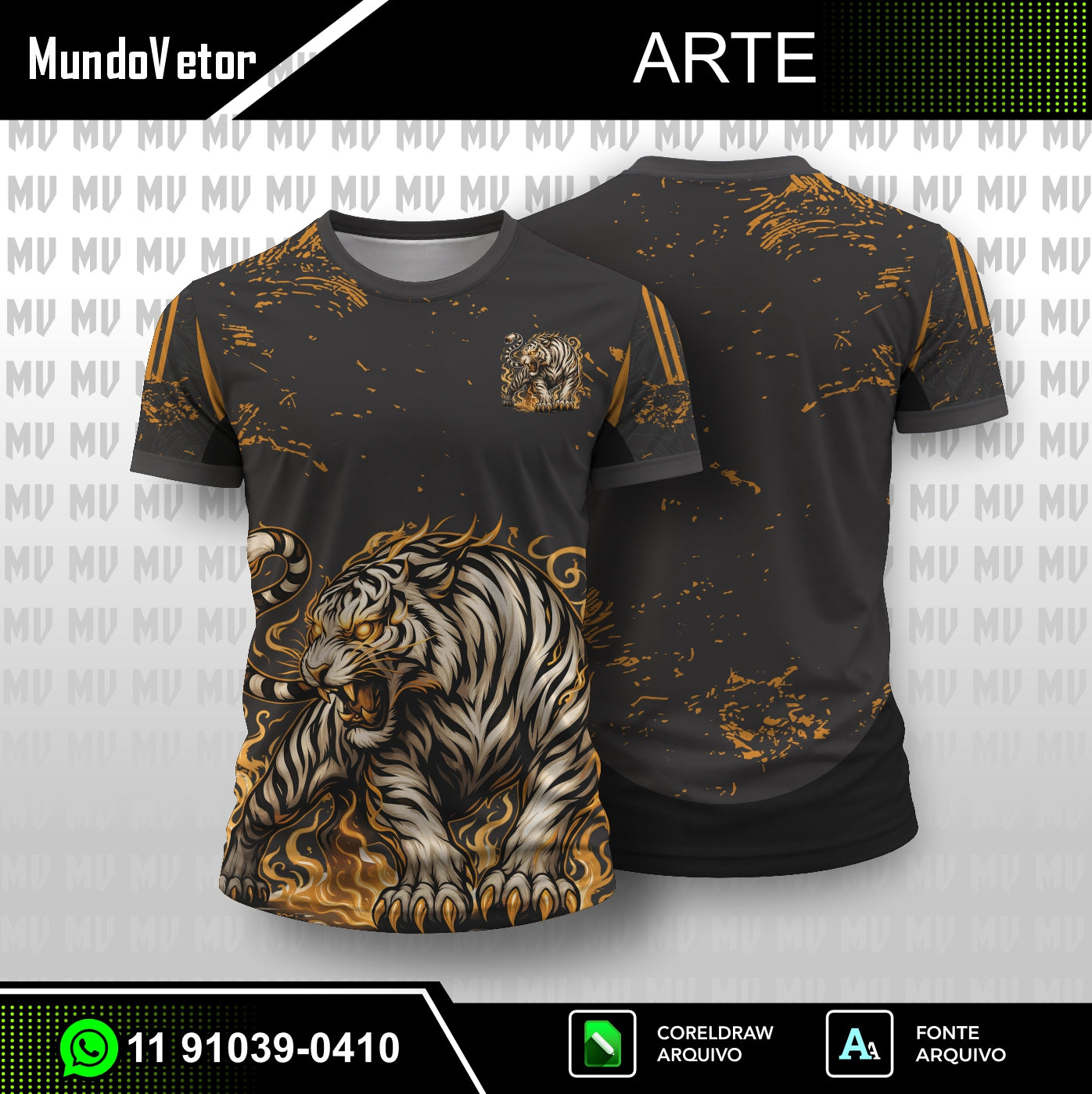 Arte Digital Tigre Dourado 2026 - Interclasse