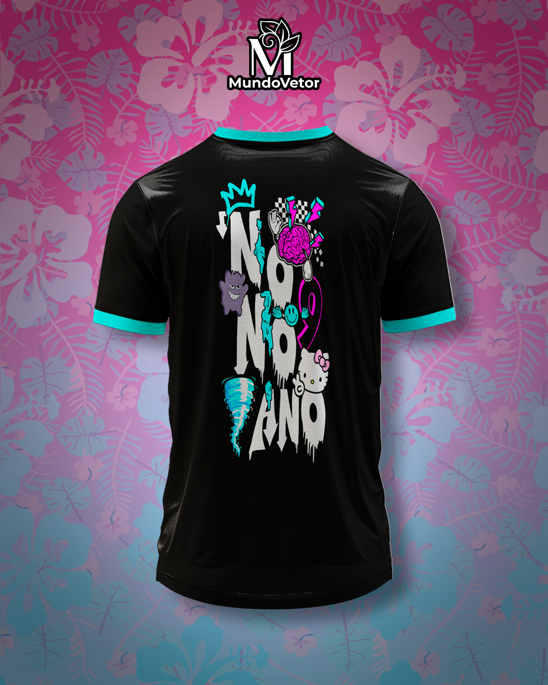 Arte Digital Camisa Nono Ano Pop Arte Hello Kitty