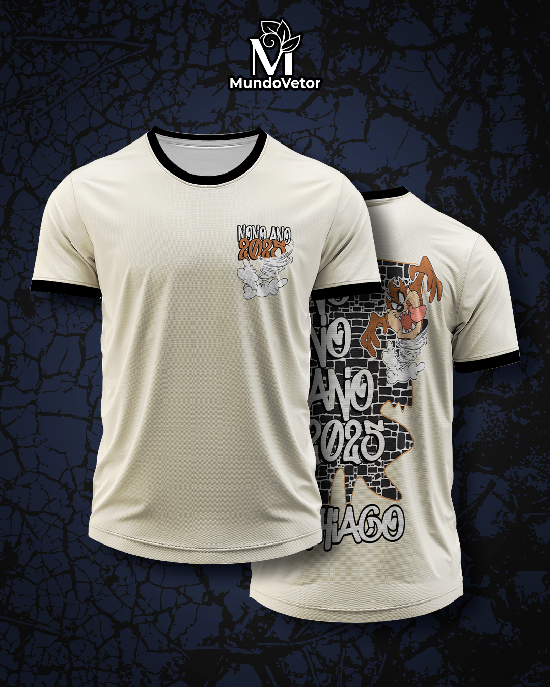 Arte Digital Camisa Nono Ano Taz Mania 2025