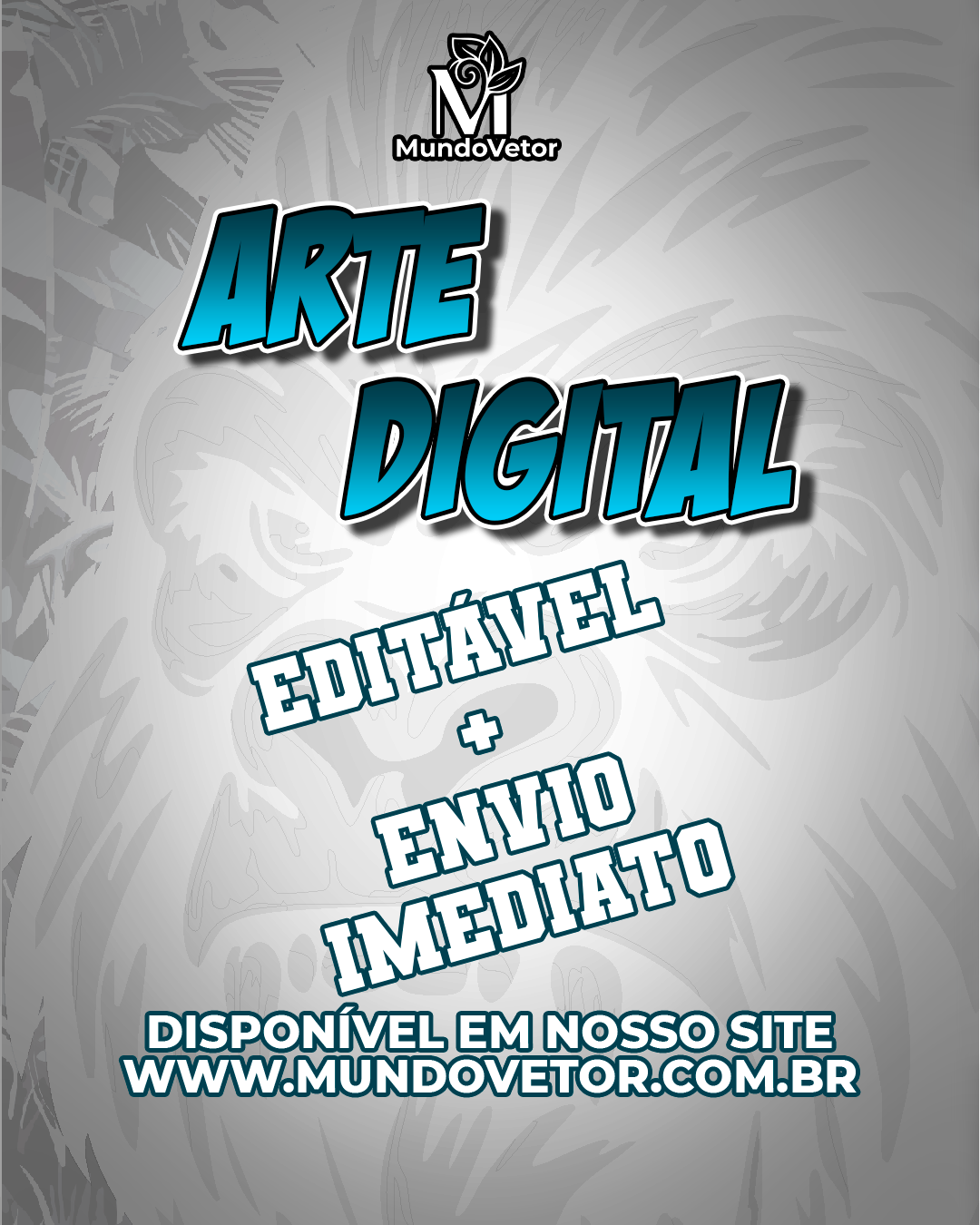Arte Digital Camiseta Terceirão Gorila Furioso