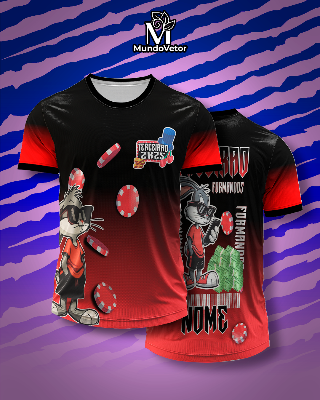 Arte Digital Camisa Terceirão Pernalonga Cassino 2025