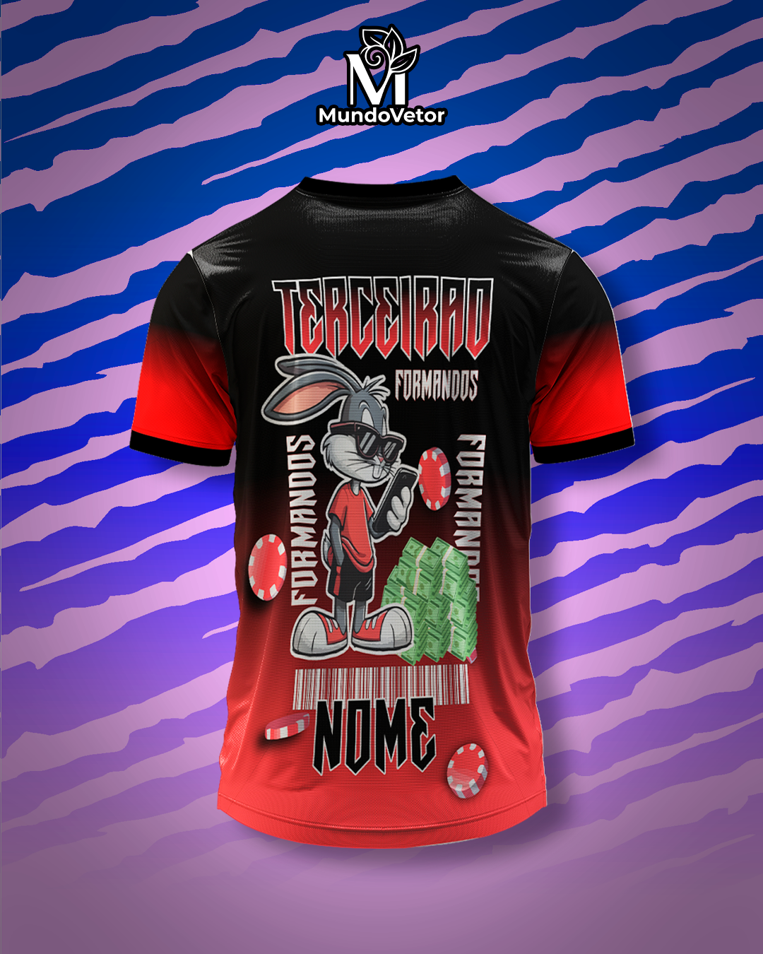 Arte Digital Camisa Terceirão Pernalonga Cassino 2025