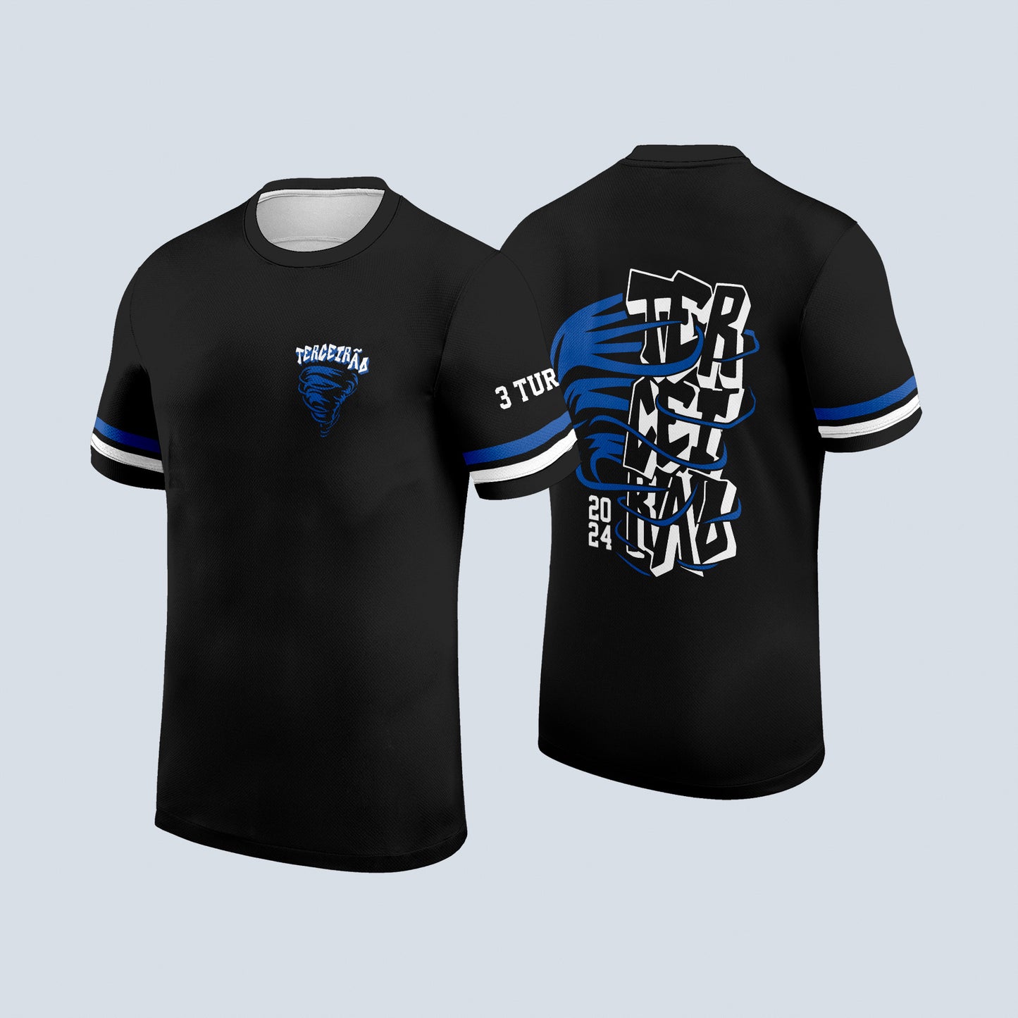 Arte Digital Camiseta Terceirão Tornado Azul