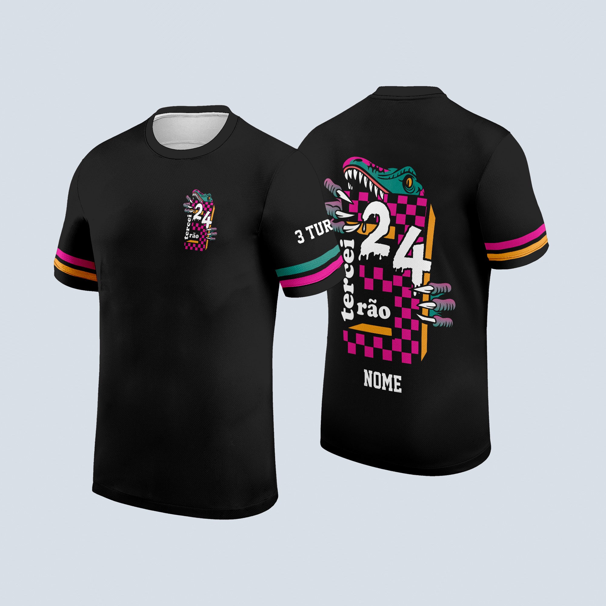 Arte Digital Camisa Terceirao Dinossauro