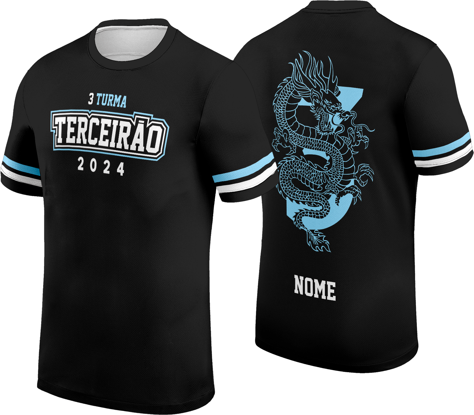 Arte Digital Camisa Terceirao Dragao Tribal