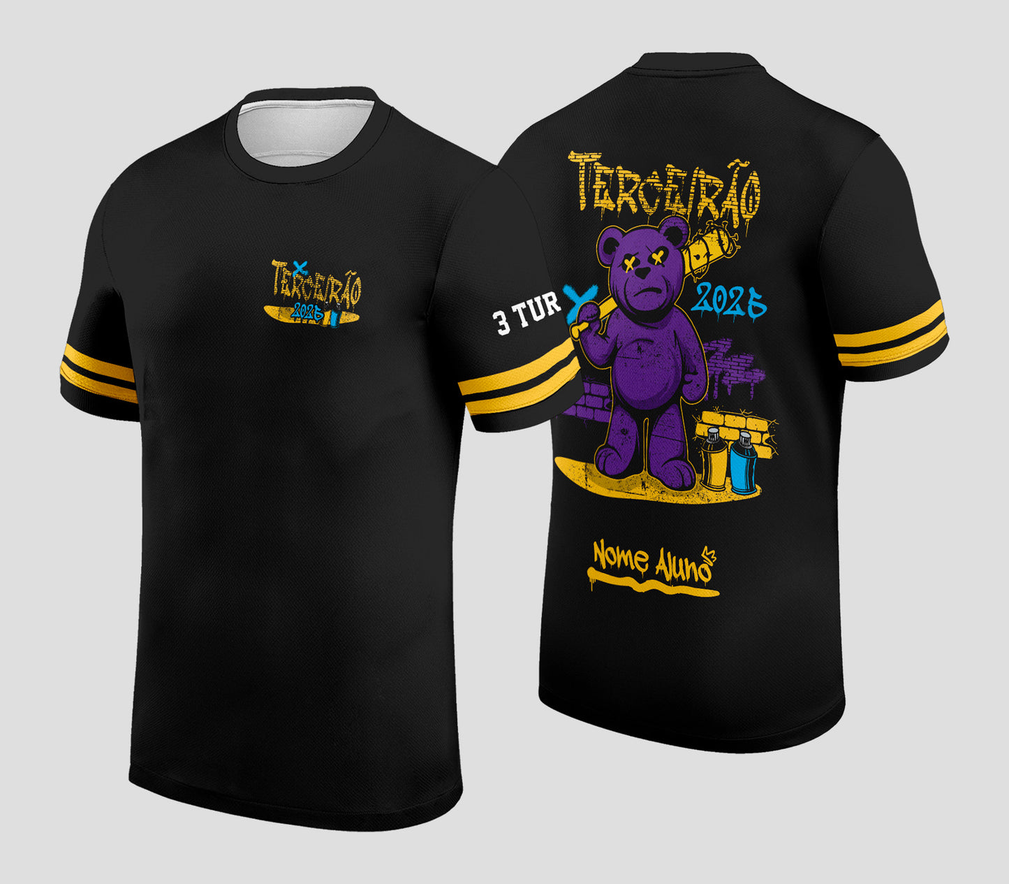 Arte Digital Camiseta Terceirão Urso Grafiteiro