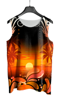 Mockup frente do abada Carnaval 2026 Por do Sol com design vetorizado vibrante