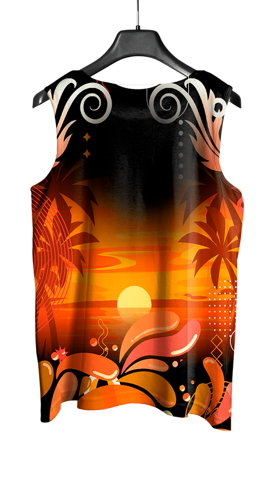 Mockup costas do abada Carnaval 2026 Por do Sol com arte vetorizada profissional