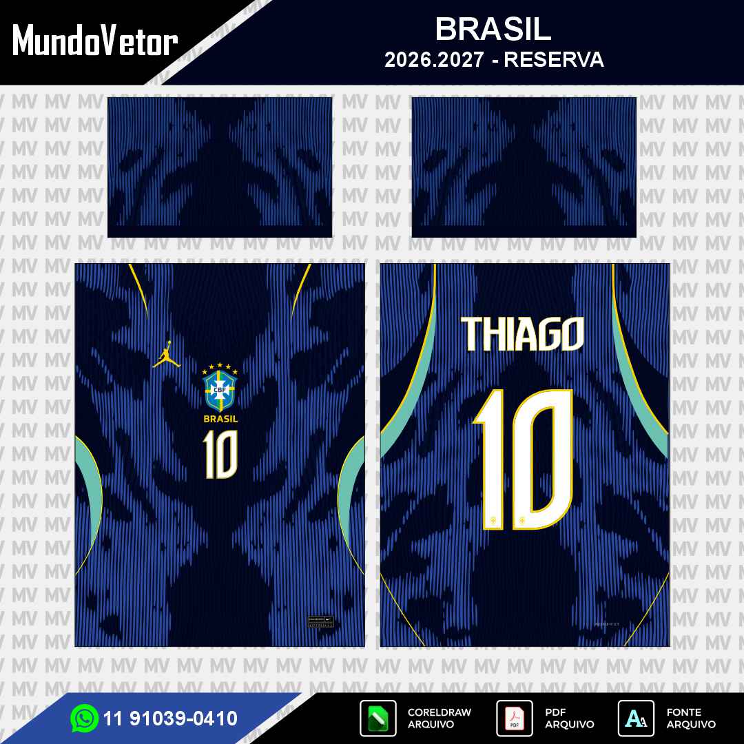 Arte Digital Camisa Brasil 2026/2027