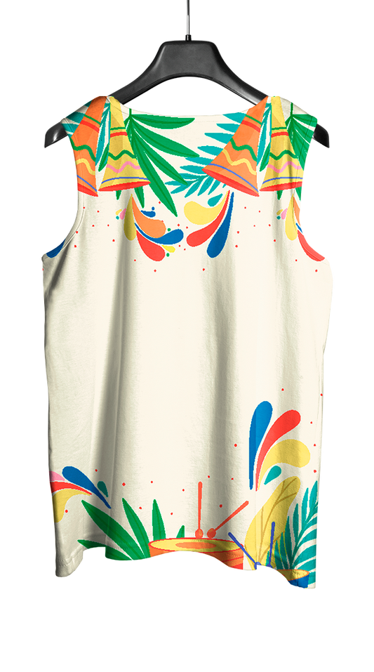 Arte Vetor Abadá Carnaval 2026 Instrumentos Musicais - Mockup Costas