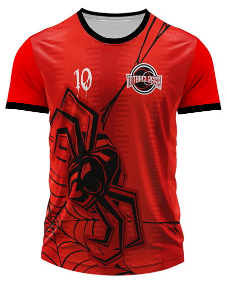Mockup frente da camisa Arte Vetor Camisa Interclasse Aranha E Teia