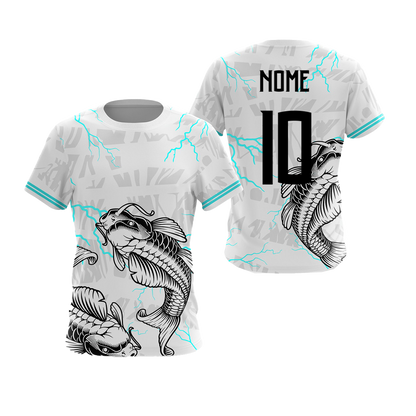 Mockup frente e costas da camisa Arte Vetor Camisa Interclasse Carpa Mitica