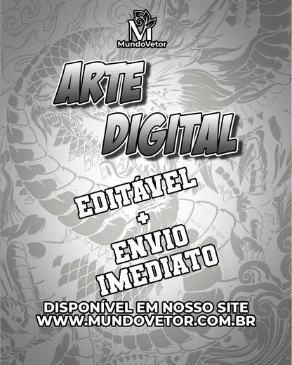 Arquivo vetor editável – download imediato – Arte Vetor Camisa Interclasse Dragao Dark