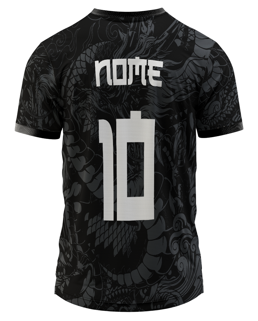 Mockup costas da camisa Arte Vetor Camisa Interclasse Dragao Dark