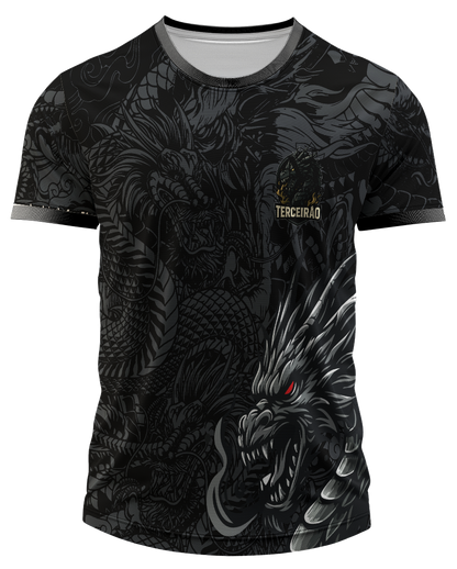 Mockup frente da camisa Arte Vetor Camisa Interclasse Dragao Dark
