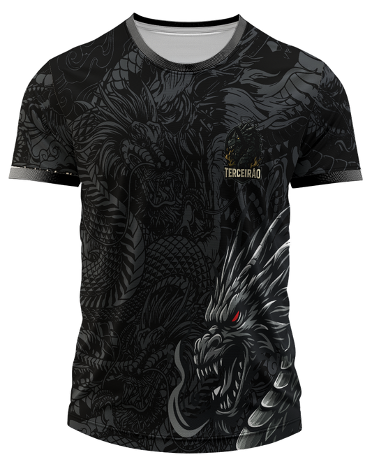 Mockup frente da camisa Arte Vetor Camisa Interclasse Dragao Dark