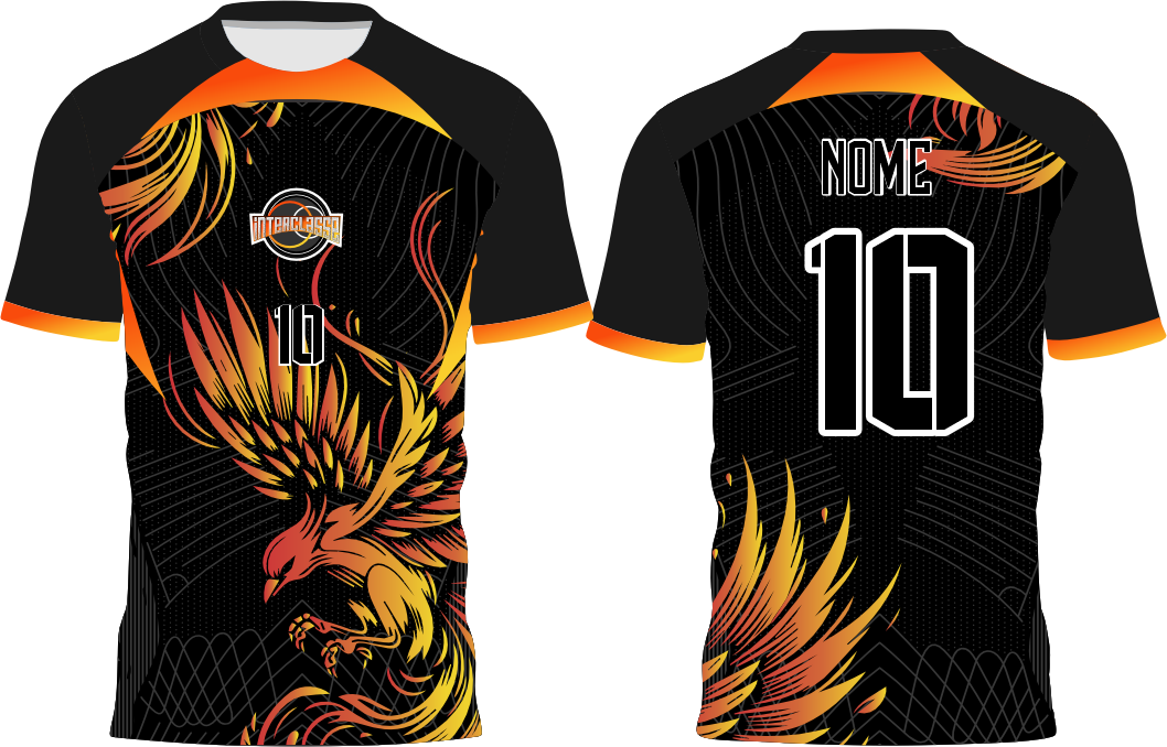 Mockup frente da camisa Arte Vetor Camisa Interclasse Fenix