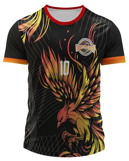 Mockup frente da camisa Arte Vetor Camisa Interclasse Fenix
