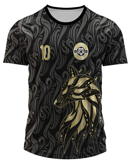 Mockup frente da camisa Arte Vetor Camisa Interclasse Lobo Noturno