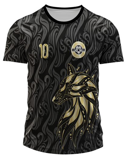 Mockup frente da camisa Arte Vetor Camisa Interclasse Lobo Noturno