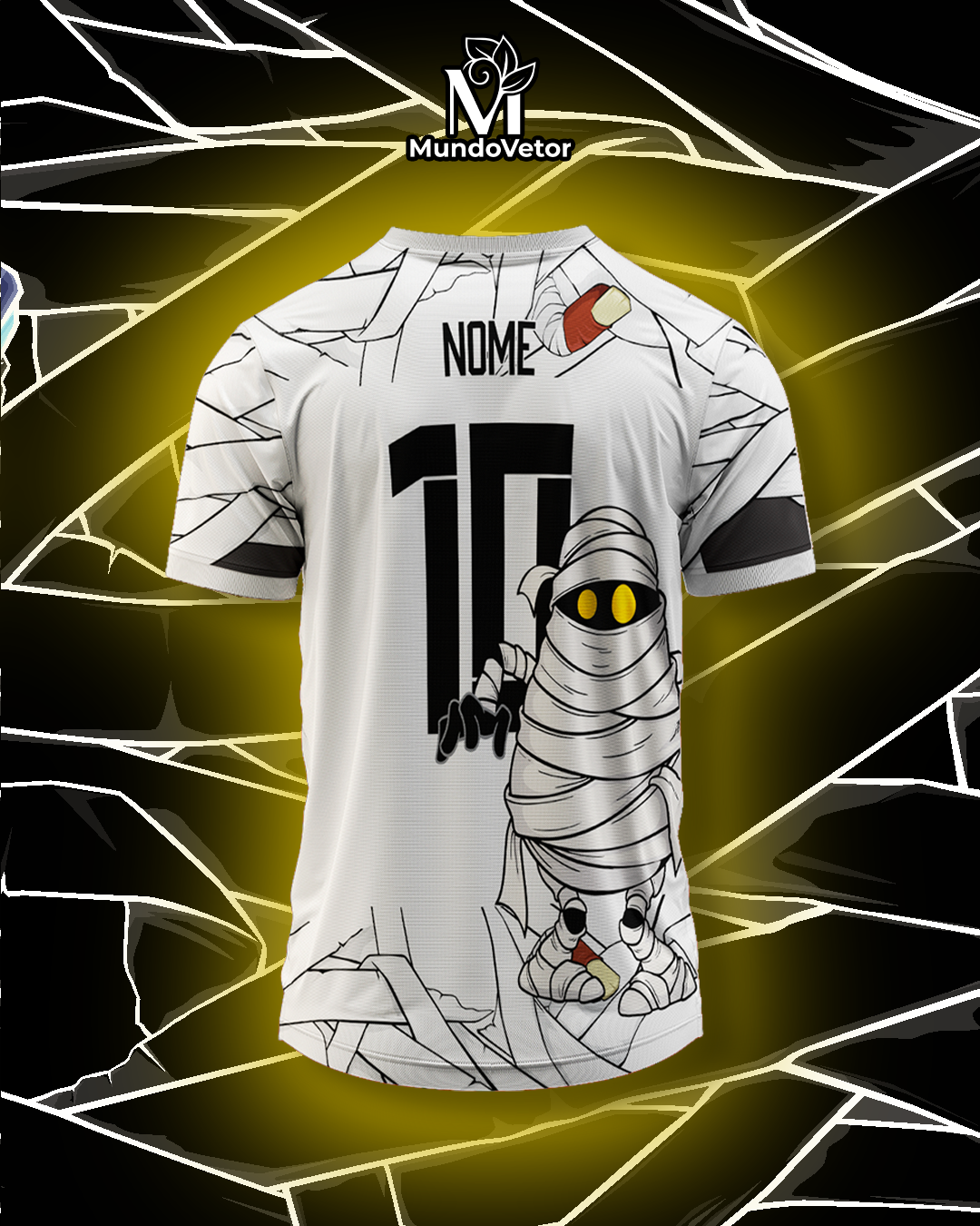 Mockup das costas com fundo estilizado – Arte Vetor Camisa Interclasse Mumia Urbana