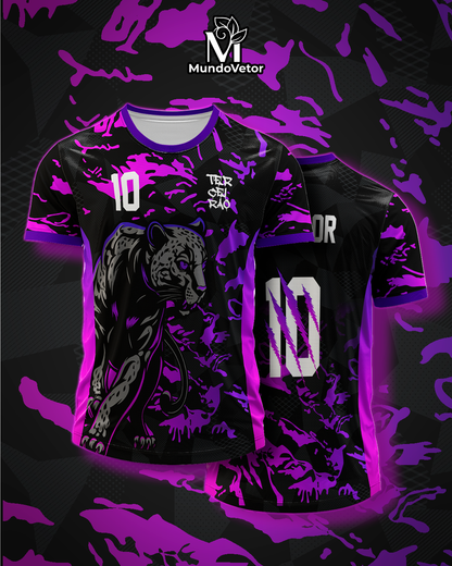 Mockup frente e costas da camisa Arte Vetor Camisa Interclasse Pantera 