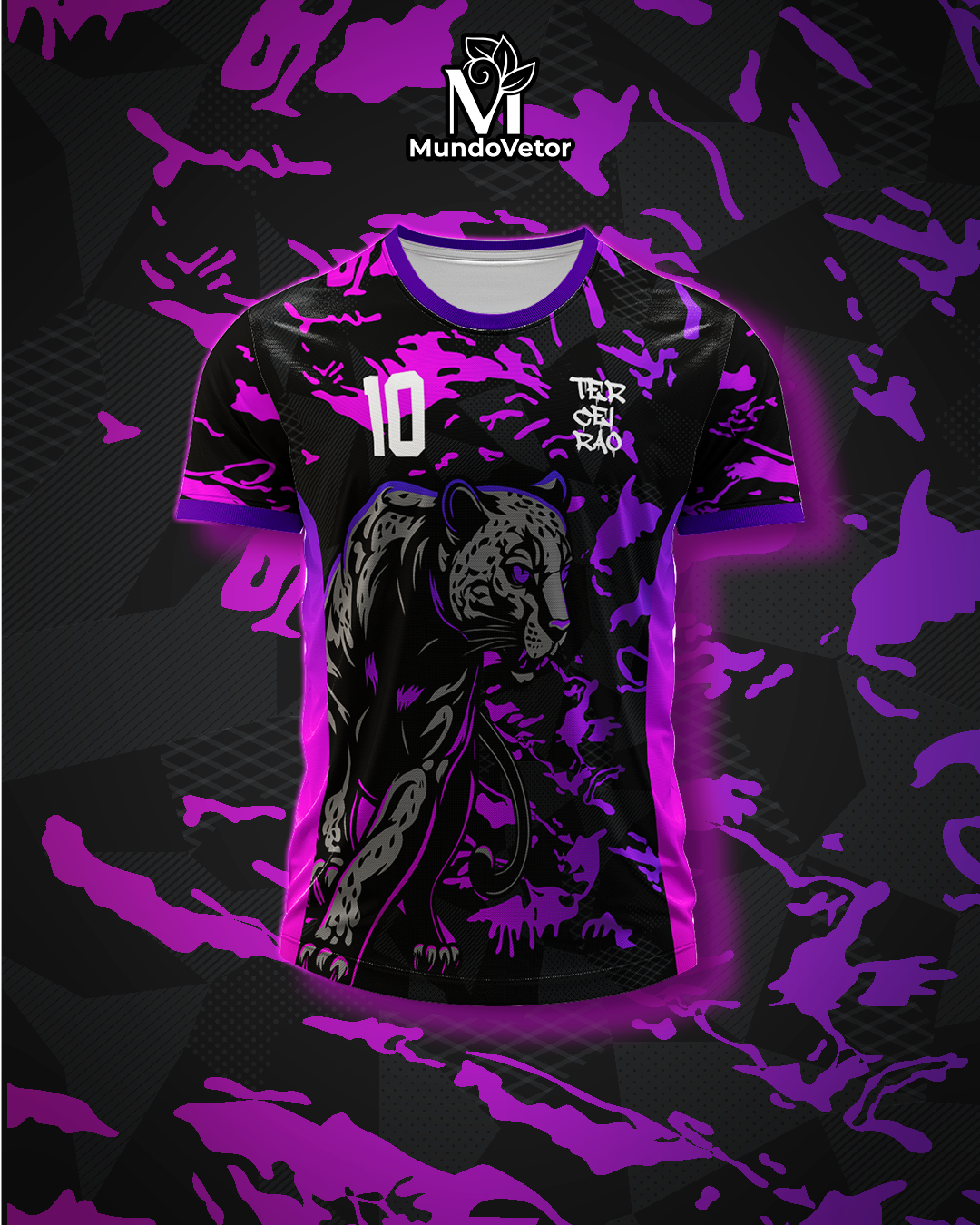 Mockup frente da camisa Arte Vetor Camisa Interclasse Pantera 