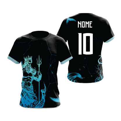 Mockup frente e costas da camisa Arte Vetor Camisa Interclasse Poseidon Majestoso
