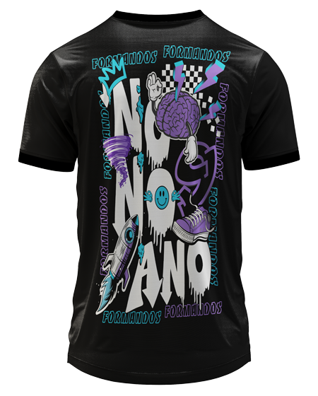 Mockup costas da camisa Arte Vetor Camisa Nono Ano Pop Arte Grafitada