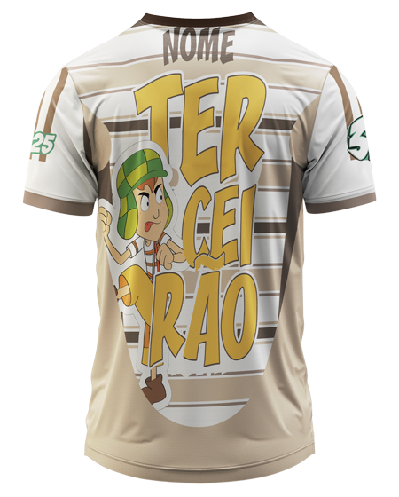 Mockup costas da camisa Arte Vetor Camisa Terceirao Chaves Vibe