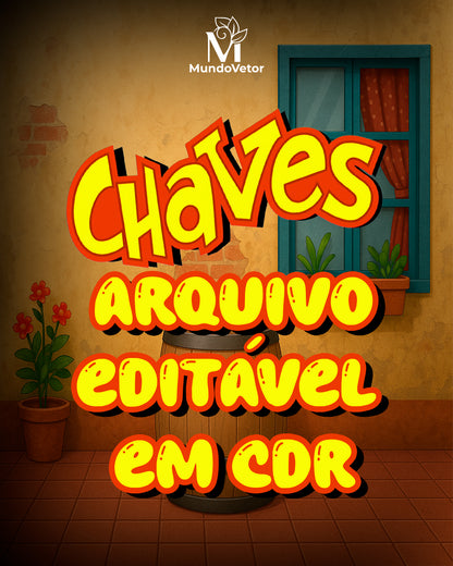 Mockup da frente com fundo estilizado Arte Vetor Camisa Terceirao Chaves Vibe