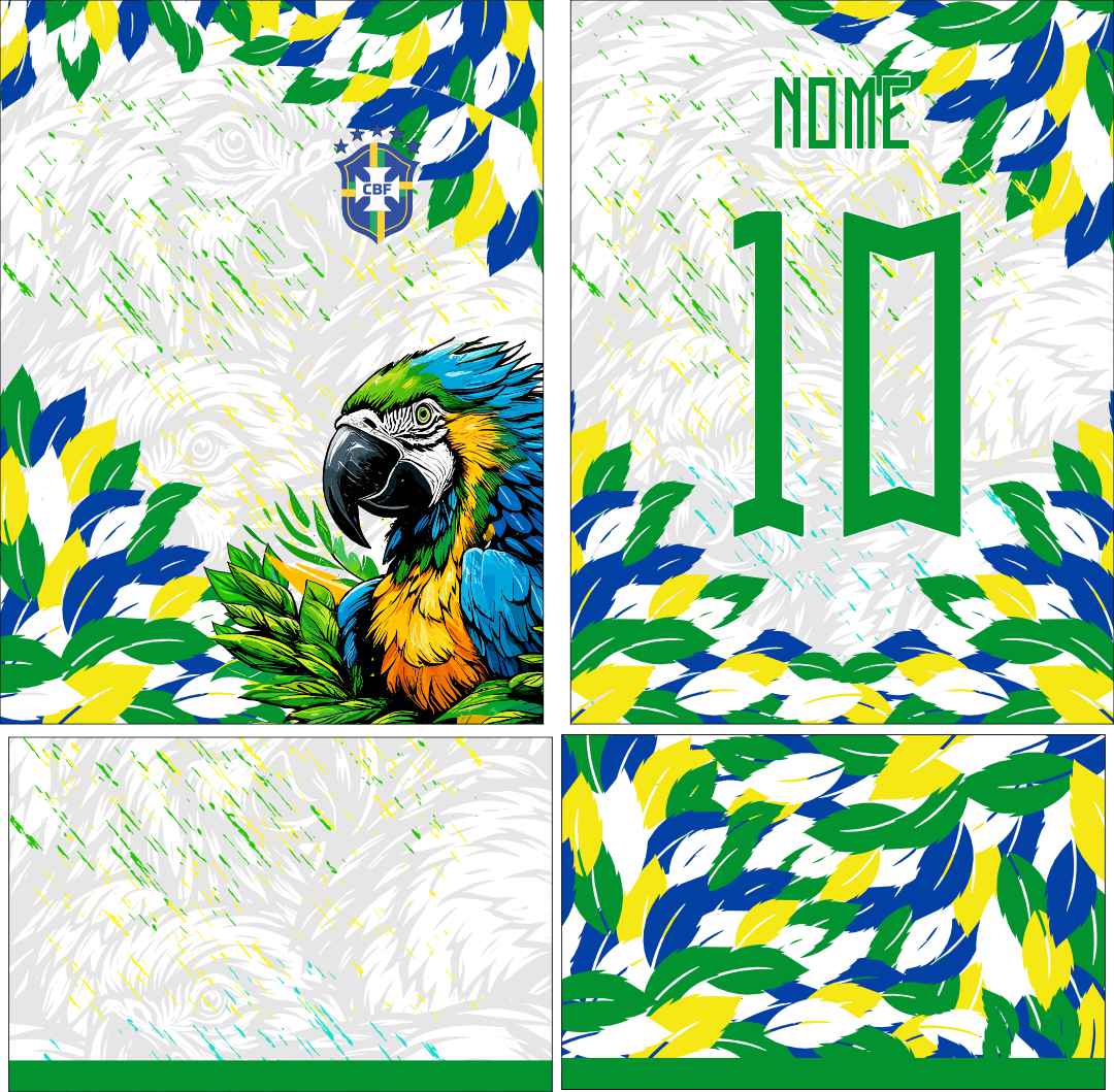 Arte Digital Camisa Seleção Brasileira Arara Copa 2026