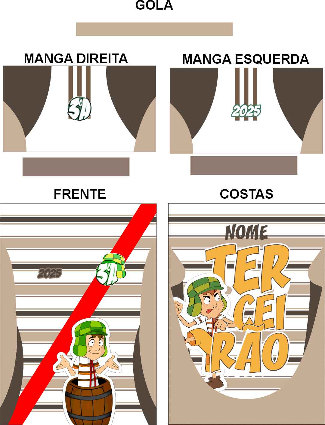 Arte Vetor Camisa Terceirao Chaves Vibe