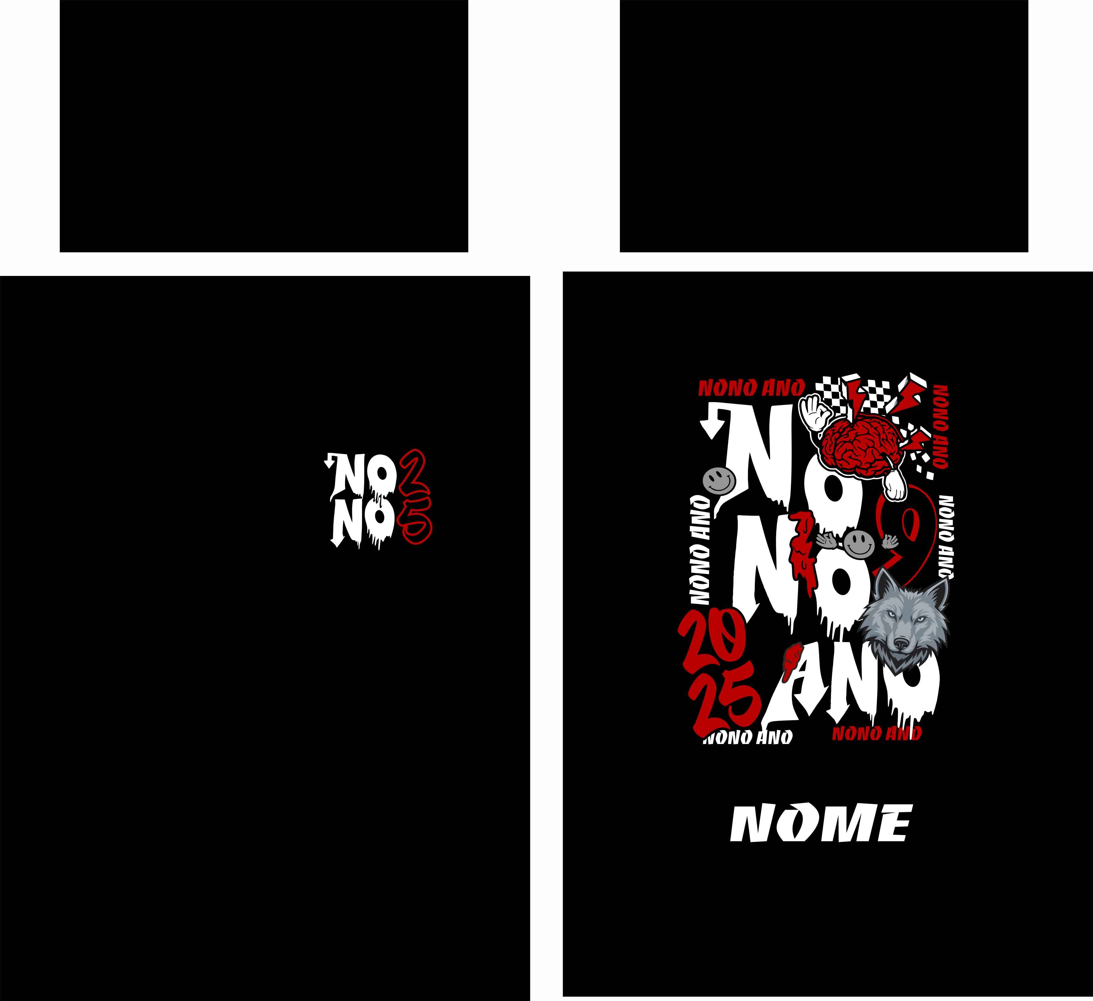 Arte Digital Camisa Nono Ano Lobo