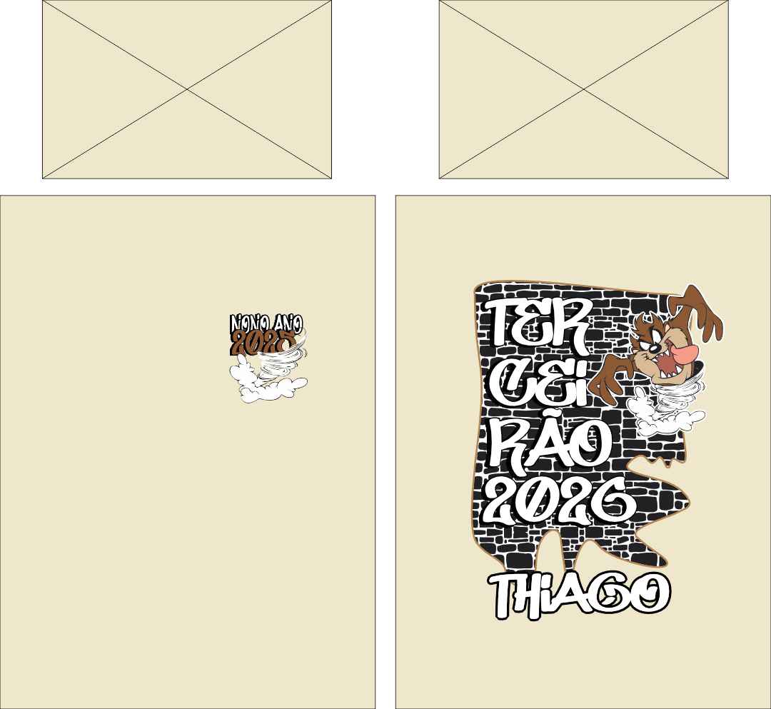 Arte Digital Camisa Terceirao Taz Mania 2026