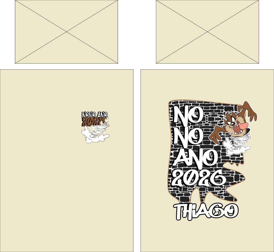 Arte Digital Camisa Nono Ano Taz Mania 2026