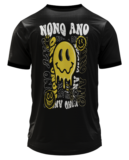 Arte Digital Camisa Nono Ano Smile Face Divertido